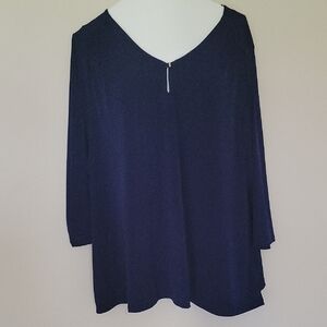 Elegant Navy Blue Women's Top